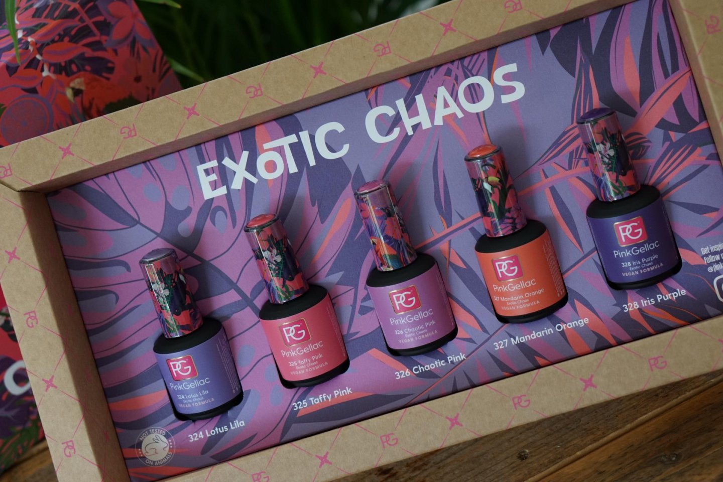 Pink Gellac Exotic Chaos collectie swatches